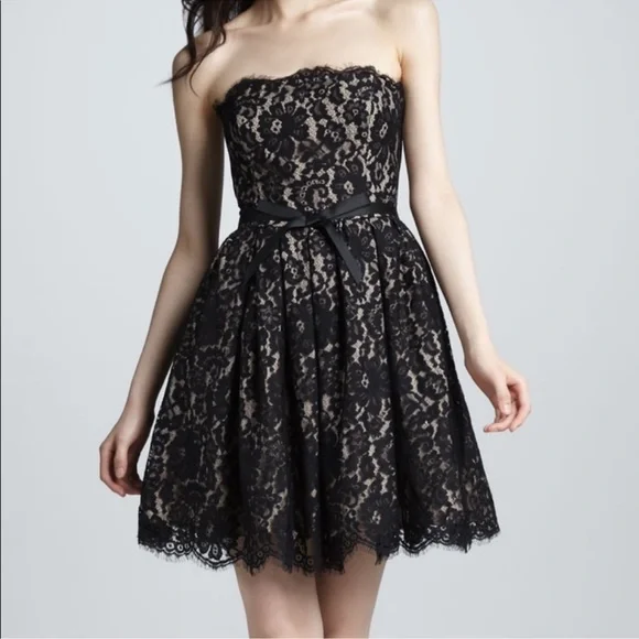 black lace fit and flare cocktail dress Girls Fit and Flare Midi Dress main image 0